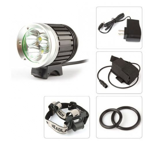Передний фонарь для велосипеда UltraFire PRO-H02, 3led, 3600 Lm, 10 W