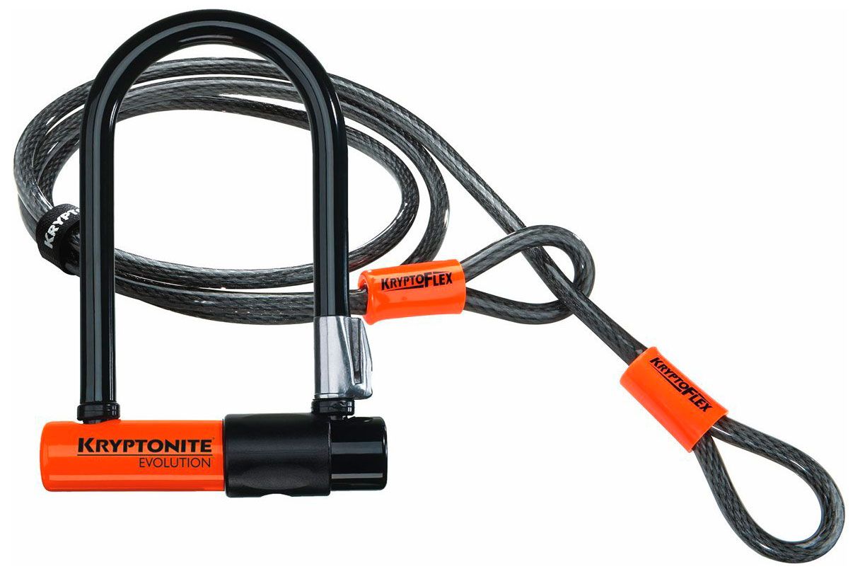 Kryptonite U-locks Kryptolok Mini-7 w/ Flex Cable &amp; Flexframe Bracket