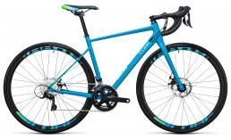 Шоссейный велосипед синий  Cube  Axial WLS PRO Disc  2017