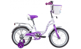 Детский велосипед для девочек с корзиной  Novatrack  Butterfly 14  2019
