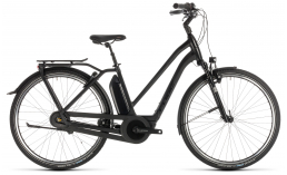 Черный велосипед  Cube  Town Hybrid EXC 400 Trapez  2019