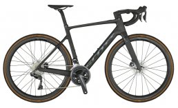 Черный велосипед  Scott  Addict eRIDE 10 (2021)  2021