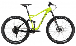 Зеленый двухподвесный велосипед  Silverback  Synergy Fat  2016