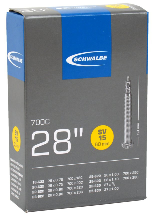  Камера для велосипеда Schwalbe SV15 18/28-622(630),28-0,7-1,0 60mm 2019