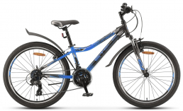 Черный велосипед  Stels  Navigator 410 V 24 21-sp V010  2019