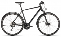 Черный велосипед  Cube  Nature EXC Allroad  2019