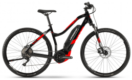 Черный велосипед  Haibike  SDURO Cross 2.0 Damen 500Wh 10-G Deore  2019