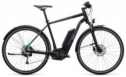 Черный велосипед  Cube  Cross Hybrid PRO Allroad 500  2017