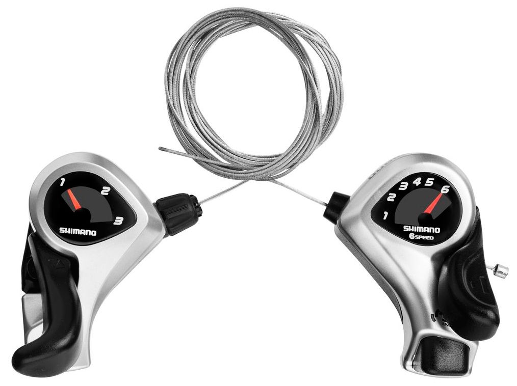  Шифтер для велосипеда Shimano Tourney TX50, лев/пр, 3x6(SIS)ск (esltx50p6sat)