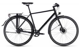 Черный велосипед  Cube  Travel SL  2018
