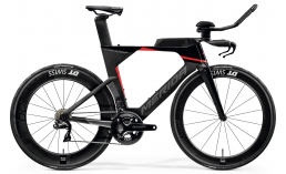 Черный велосипед  Merida  Warp TRI 10K-E  2020