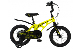 Желтый велосипед  Maxiscoo  Cosmic Standart Plus 14  2022