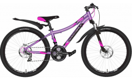 Фиолетовый велосипед  Novatrack  Katrina Disc 24  2019