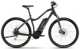 Черный велосипед  Haibike  SDURO Cross 1.0 Damen 400Wh 8-G Acera  2019