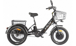 Черный велосипед  Eltreco  Green City E-Alfa Trike  2022