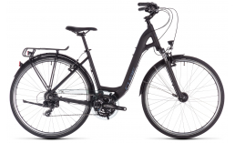 Черный велосипед  Cube  Touring Easy Entry  2022