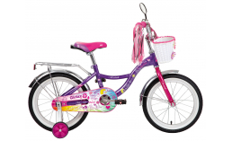 Детский велосипед для девочек с корзиной  Novatrack  Little Girlzz 16  2019