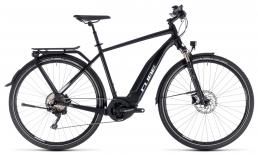 Черный велосипед  Cube  Touring Hybrid Pro 400  2018