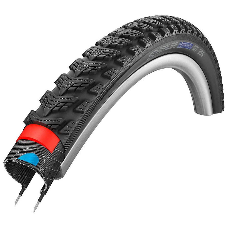  Покрышка для велосипеда Schwalbe MARATHON GT 365 40-622,28х1,5,700х38С B/B+RT HS475 FS 28B