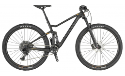 Черный велосипед  Scott  Spark 950  2019