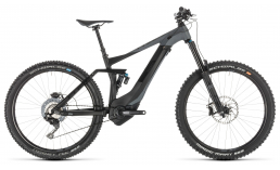 Черный велосипед  Cube  Stereo Hybrid 160 SL 500 Kiox 27.5  2019