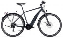 Черный велосипед  Cube  Touring Hybrid One 400  2018
