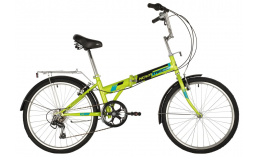 Складной велосипед зеленый  Novatrack  TG 24" 6 sp. 2.0  2021