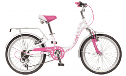 Детский велосипед с колесами 20 дюймов для девочек  Novatrack  Butterfly 20" 6sp  2019