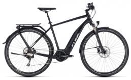 Черный велосипед  Cube  Touring Hybrid Pro 500  2018