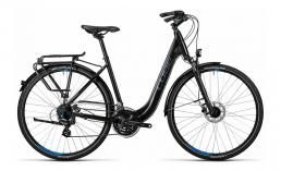 Черный велосипед  Cube  Touring Pro Easy Entry  2022