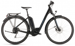 Черный велосипед  Cube  Touring Hybrid One 500 Easy Entry  2022