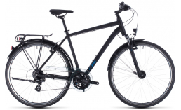 Черный велосипед  Cube  Touring  2020